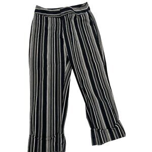 Geoffrey Beene Sport Black & White Striped Stretch Pants Size 6
